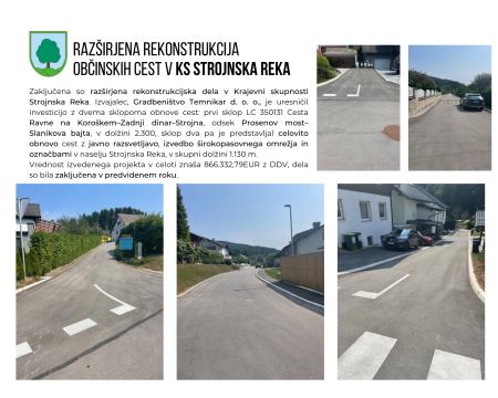 REKONSTRUKCIJA OBČINSKIH CEST STROJNSKA REKA to. 10.9